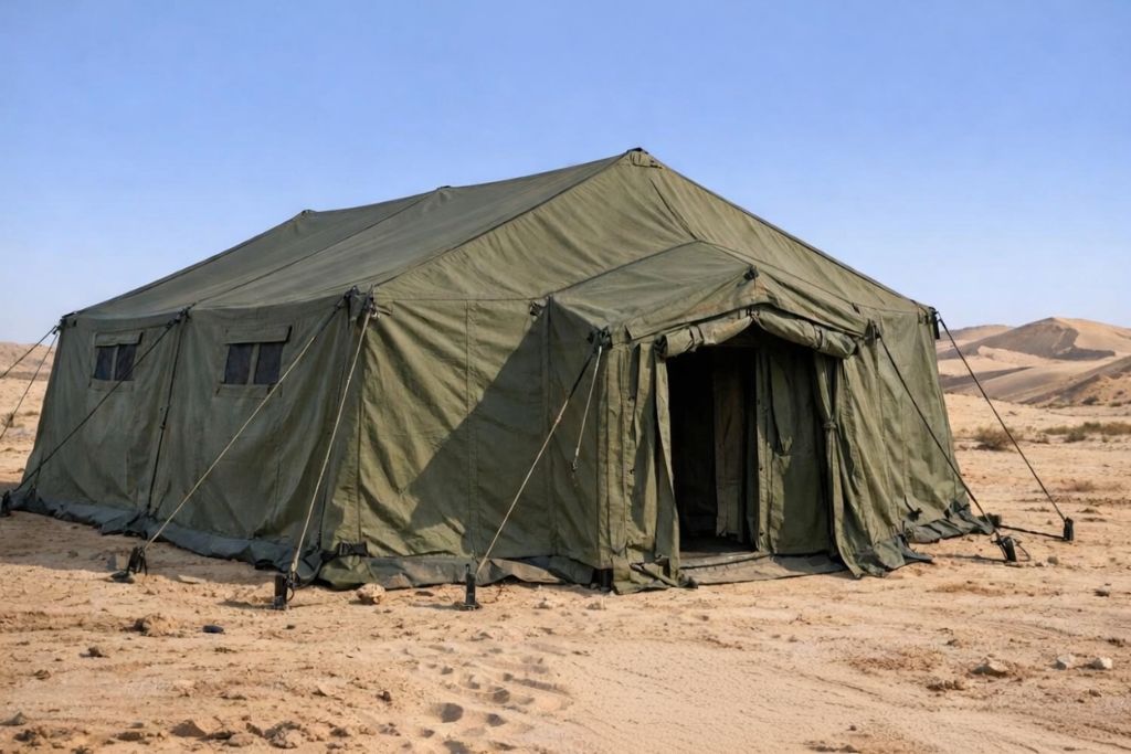 Military and relief tents in the UAE